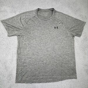 Under Armour Shirt Mens XL Gray Tech Tee HeatGear Athletic Training Gym 1326413